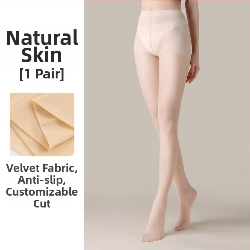 Βελούδινές νάιλον καλσόν – υπερ-λεπτές, 5D denier, bikini gusset, UV προστασία