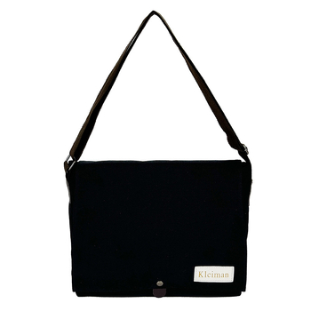Muška platnena crossbody torba, japanskog stila, proširivi dizajn, pogodna za 8-inčni prijenosnik, poliester podstava.