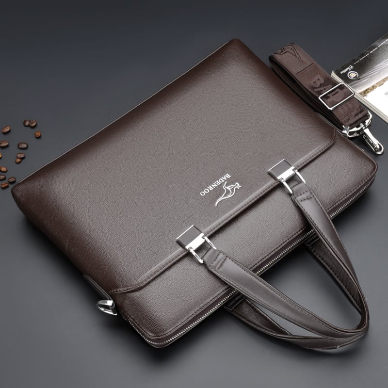 Muška crossbody torba za dokumente — otporna mikrovlakna koža, ultralagana, proširiva, za poslovna putovanja