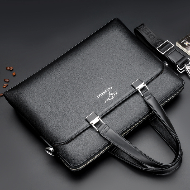 Muška crossbody torba za dokumente — otporna mikrovlakna koža, ultralagana, proširiva, za poslovna putovanja