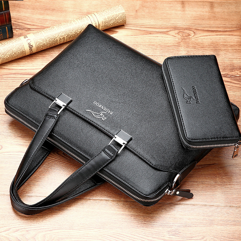 Muška crossbody torba za dokumente — otporna mikrovlakna koža, ultralagana, proširiva, za poslovna putovanja