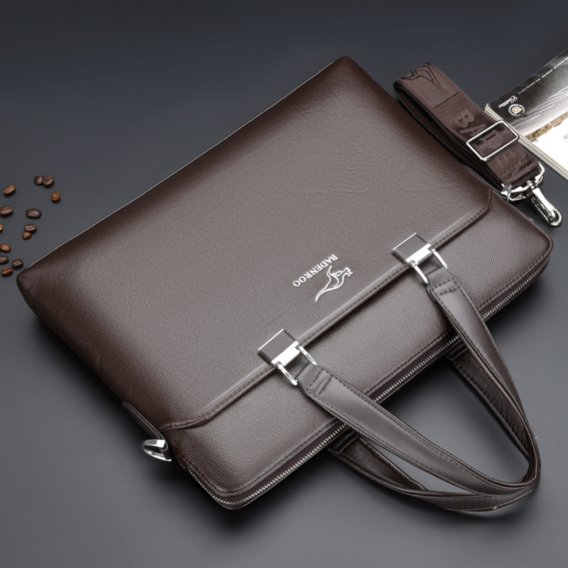 Muška crossbody torba za dokumente — otporna mikrovlakna koža, ultralagana, proširiva, za poslovna putovanja