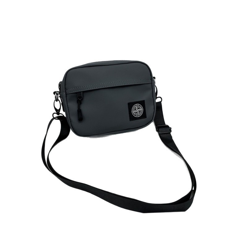 Geantă crossbody pentru bărbați din canvas (Stil street fashion, Model cu litere, Căptușeală din poliester, Compatibil cu laptop de 8 inch)