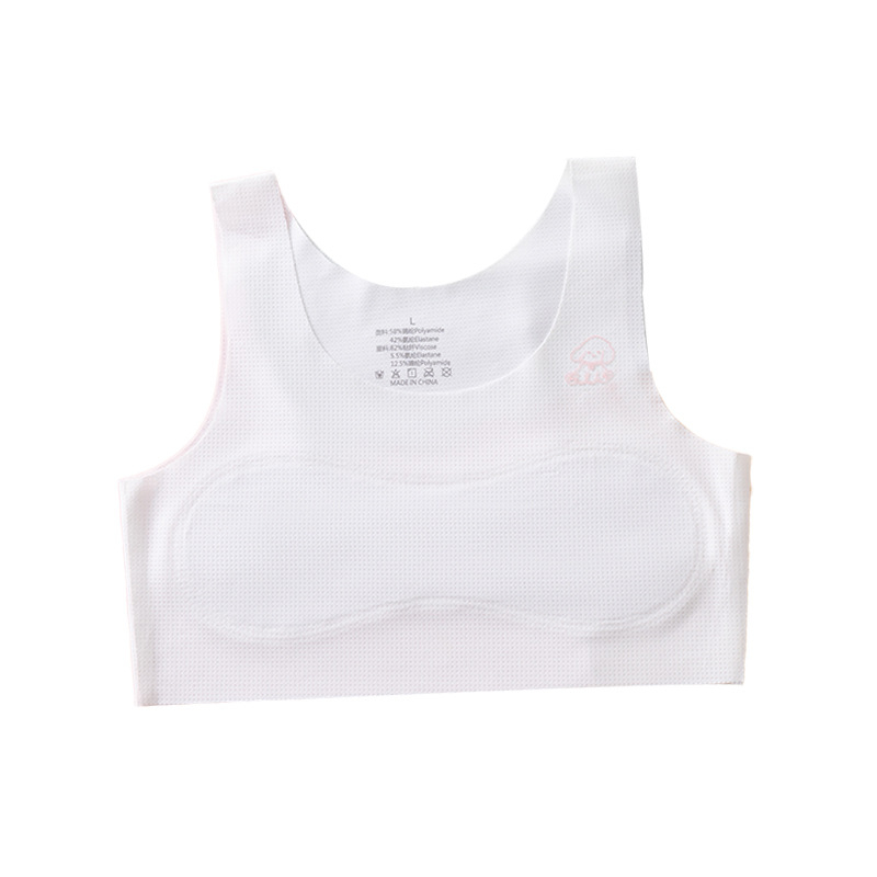 Μπουστάκι-σουτιέν για κορίτσια με ύφασμα ice-silk, ultra-thin molded cups, επένδυση από βαμβάκι, σταθερά διπλά λουριά, αναπνοή στην πλάτη
