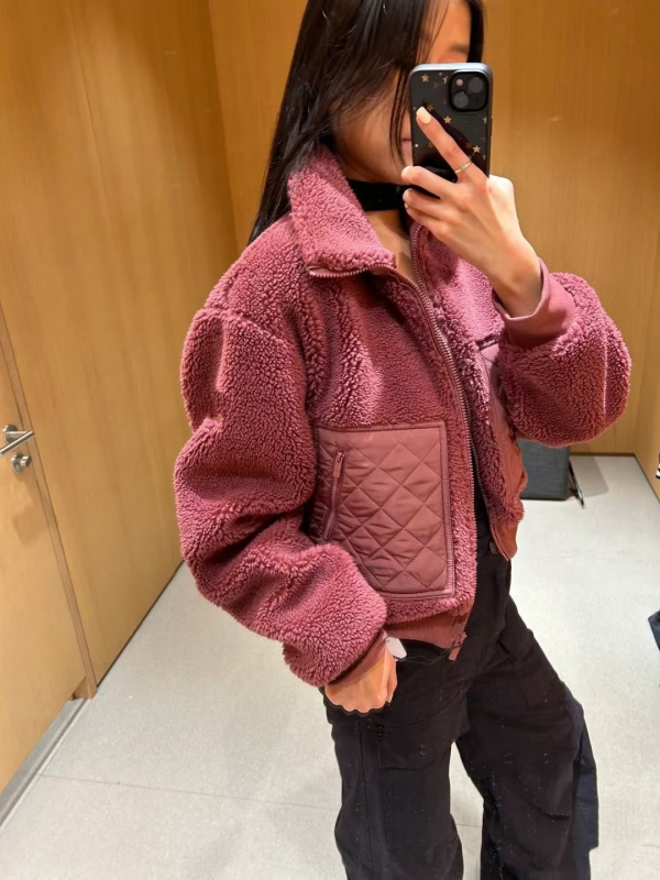 Geacă damă cu guler înălțat, din bumbac 80–90%, Primăvara 2025