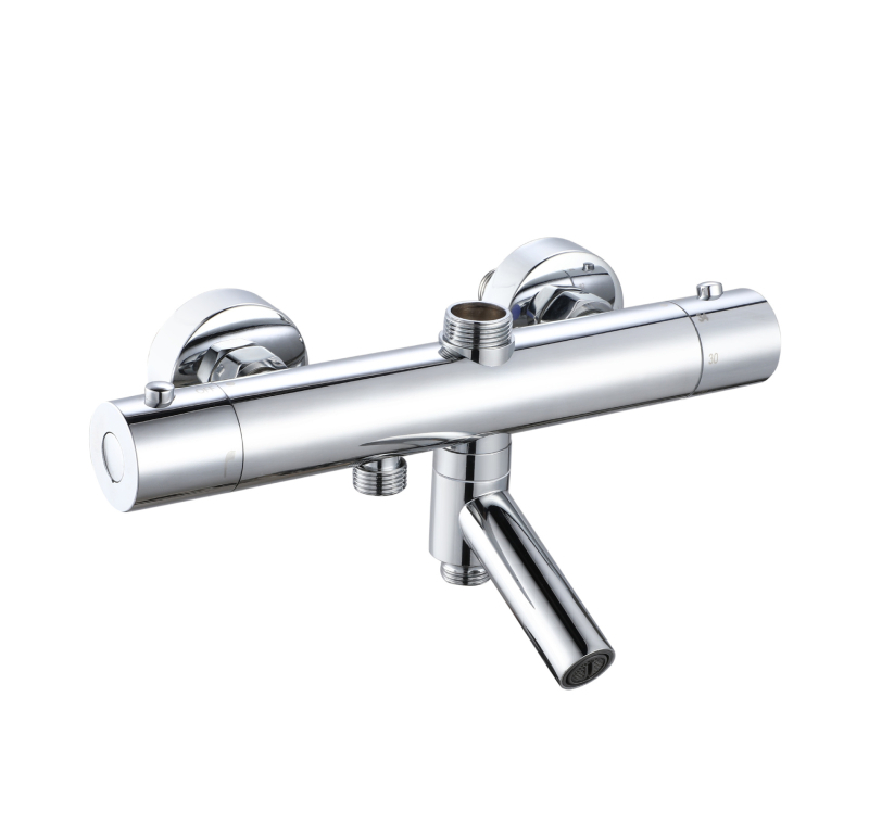 Ντους βρύση με θερμοστάτη ρύθμισης θερμοκρασίας, κρυφή εγκατάσταση, ανοξείδωτος χάλυβας με χρωμιωμένη επίστρωση, μοντέλο GY3, εύρος θερμοκρασίας 20–50°C