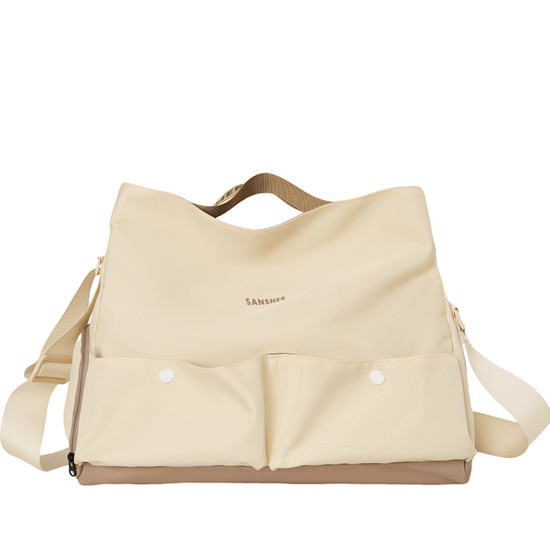 Muška crossbody torba s odjelom za obuće, najlon, odvojeni suhi-vlažni odjeljak, velik kapacitet, ulični stil, svakodnevna torba