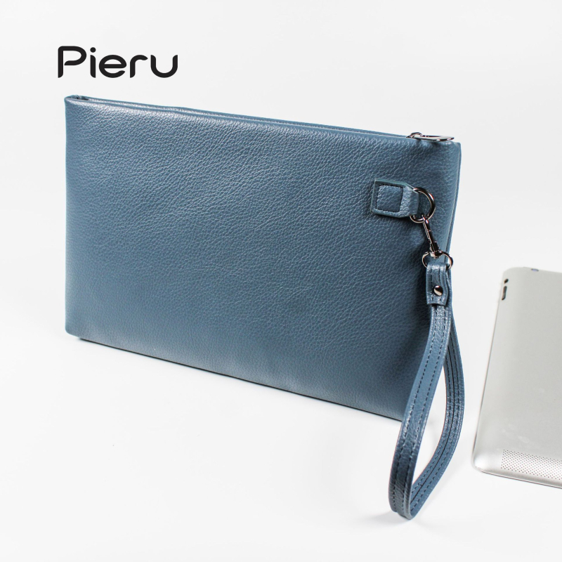 Muška clutch torba s lychee uzorkom, velik kapacitet, PU koža, protiv krađe, za poslovna putovanja
