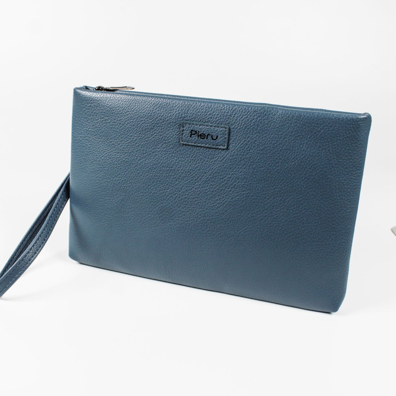 Muška clutch torba s lychee uzorkom, velik kapacitet, PU koža, protiv krađe, za poslovna putovanja
