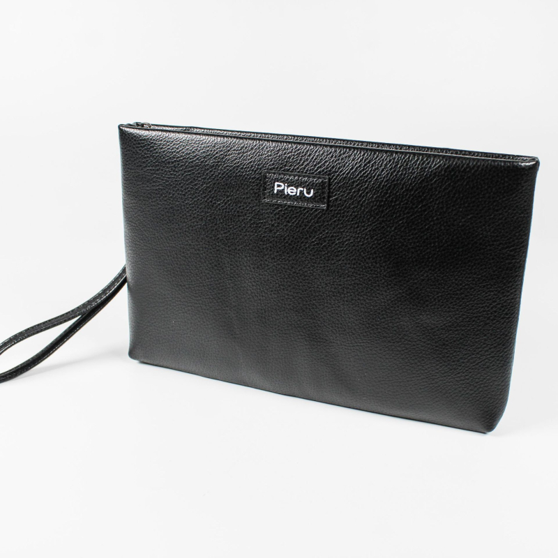 Muška clutch torba s lychee uzorkom, velik kapacitet, PU koža, protiv krađe, za poslovna putovanja