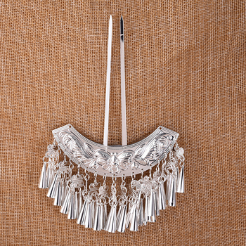 Метална украса за глава от Miao Xiu, женски етчески стил с геометричен дизайн, ръчна изработка