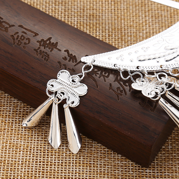 Метална украса за глава от Miao Xiu, женски етчески стил с геометричен дизайн, ръчна изработка