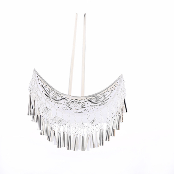 Метална украса за глава от Miao Xiu, женски етчески стил с геометричен дизайн, ръчна изработка