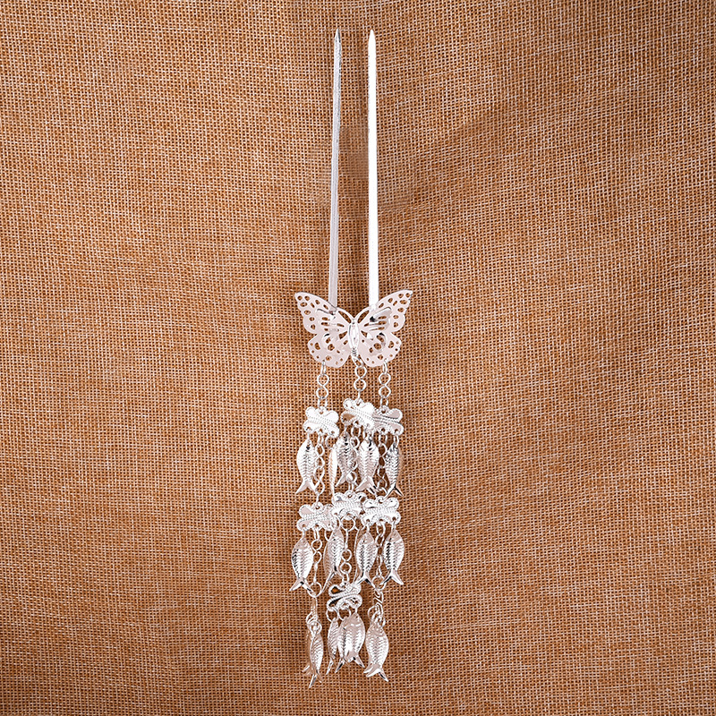 Метална украса за глава от Miao Xiu, женски етчески стил с геометричен дизайн, ръчна изработка