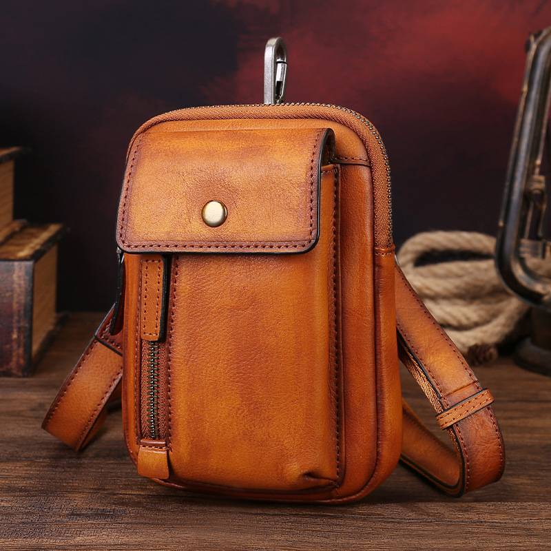 Muška kožna crossbody torba – top-grain teleća koža, otporna na trošenje, Zeno Y7411