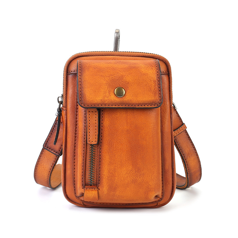 Muška kožna crossbody torba – top-grain teleća koža, otporna na trošenje, Zeno Y7411