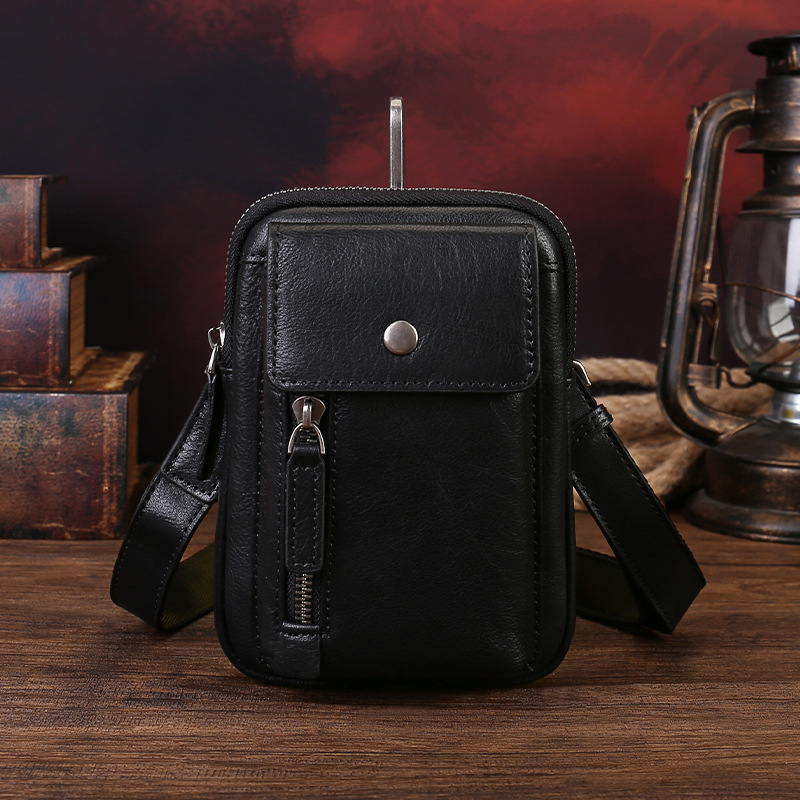 Muška kožna crossbody torba – top-grain teleća koža, otporna na trošenje, Zeno Y7411