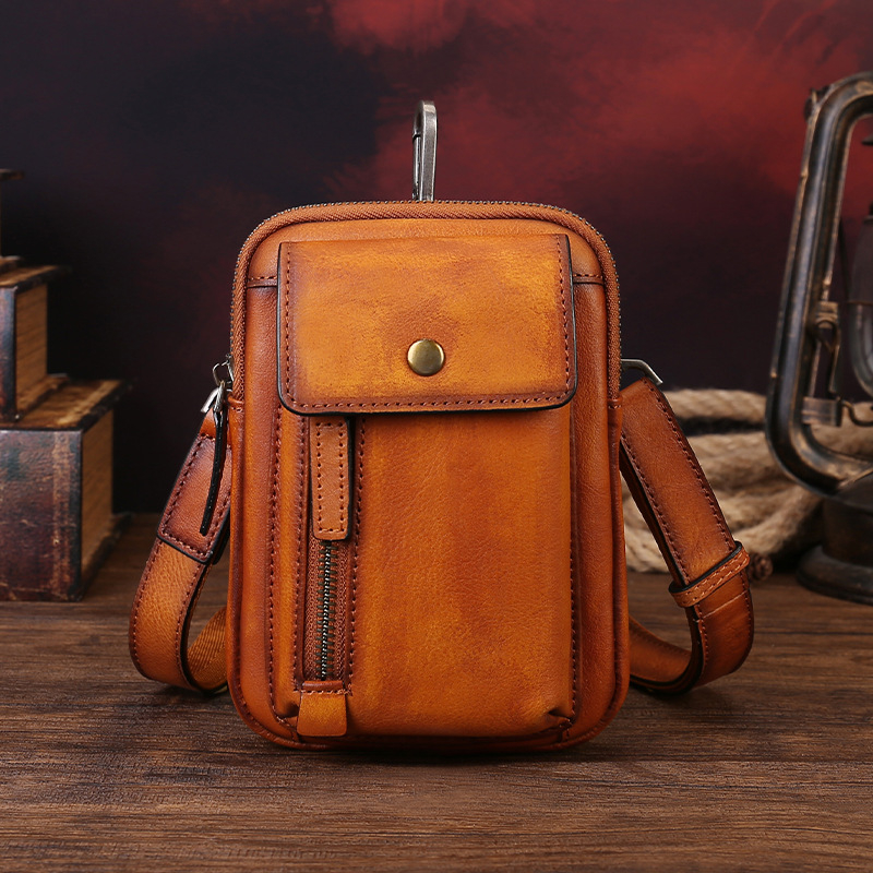 Muška kožna crossbody torba – top-grain teleća koža, otporna na trošenje, Zeno Y7411