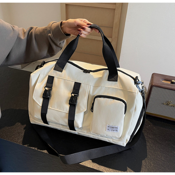 Putna torba s kapacitetom 20–35 L, Oxford platno, otporna na habanje, odjeljak za suho/mokro, podstava od poliester, jednobojni dizajn, unisex