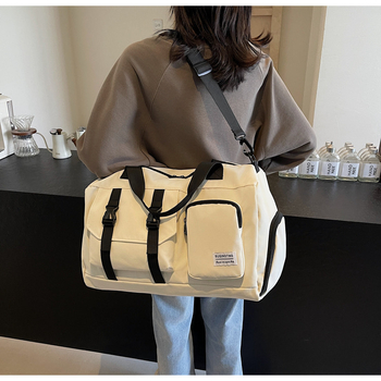Putna torba s kapacitetom 20–35 L, Oxford platno, otporna na habanje, odjeljak za suho/mokro, podstava od poliester, jednobojni dizajn, unisex