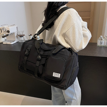 Putna torba s kapacitetom 20–35 L, Oxford platno, otporna na habanje, odjeljak za suho/mokro, podstava od poliester, jednobojni dizajn, unisex