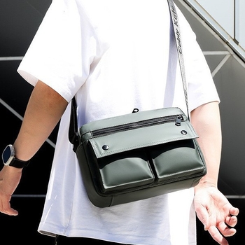 Muška crossbody torba za rekreacijska putovanja - PU materijal, vodootporna, ultra lagana, podstava od poliester-pamuk