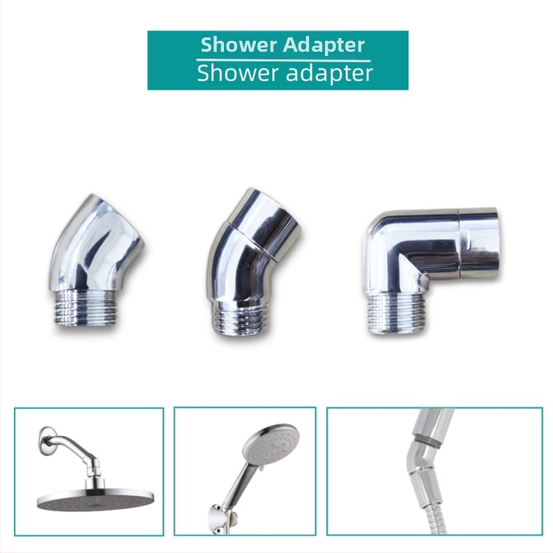 Αντάπτορας γωνιακής κεφαλής ντους με 135° περιστροφή, για ενσωματωμένη εγκατάσταση, ηλεκτροχρωμιωμένο φινίρισμα, CUPC πιστοποιημένο