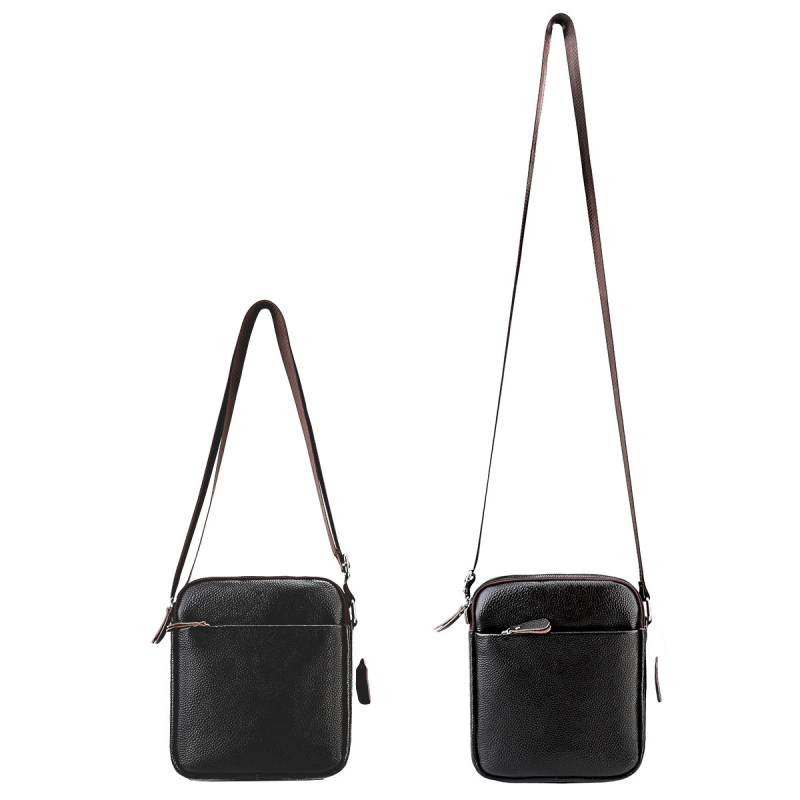 Muška crossbody torbica od prave kože, teleća koža, prozračna, model 6082, za poslovna putovanja