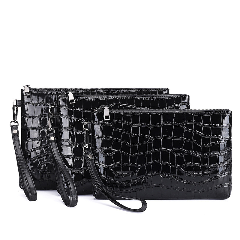 Muška clutch torba od PU kože, s funkcijom protiv krađe, poslovni stil, podstava od poliestera.