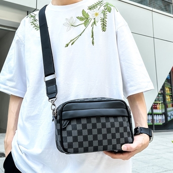 Muška crossbody torba – PU materijal, casual putnički stil, jedinstven dizajn, poliester podstava