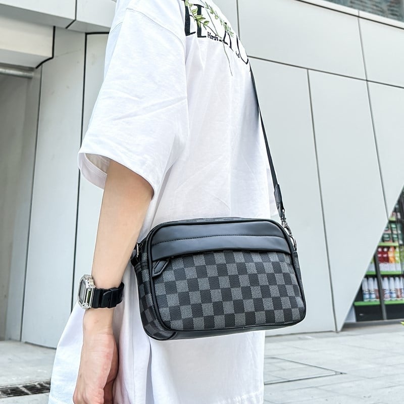 Muška crossbody torba – PU materijal, casual putnički stil, jedinstven dizajn, poliester podstava
