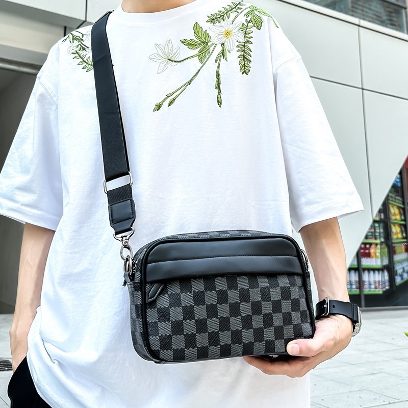 Muška crossbody torba – PU materijal, casual putnički stil, jedinstven dizajn, poliester podstava