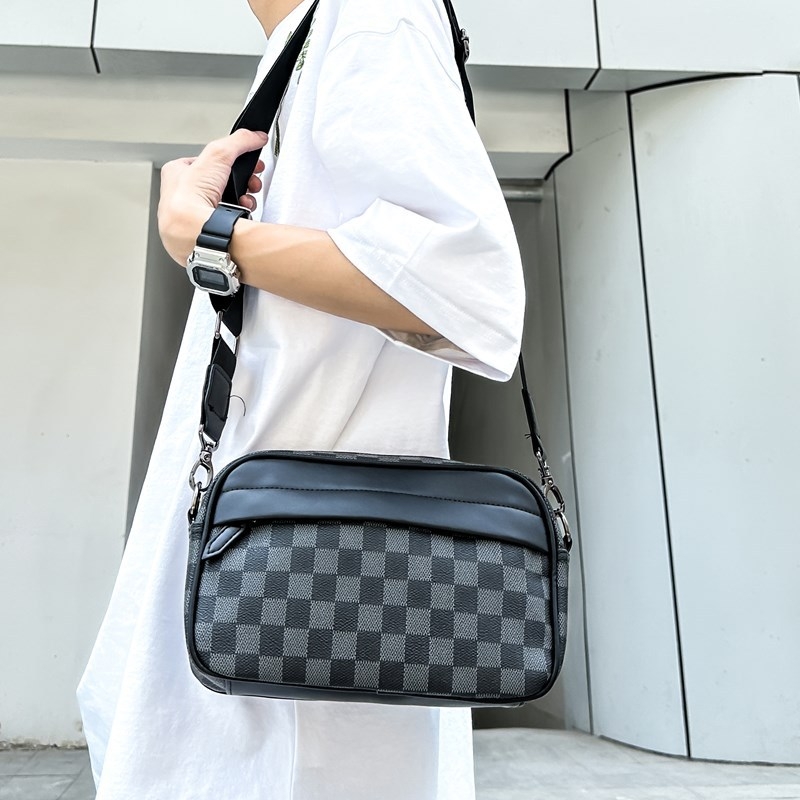 Muška crossbody torba – PU materijal, casual putnički stil, jedinstven dizajn, poliester podstava