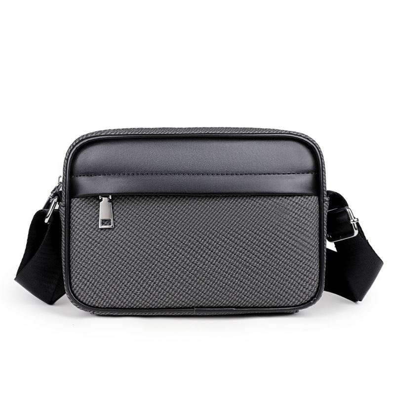 Muška torba preko ramena s PVC vanjštinom, poliesterom podstavom, vodootporna, crossbody dizajn