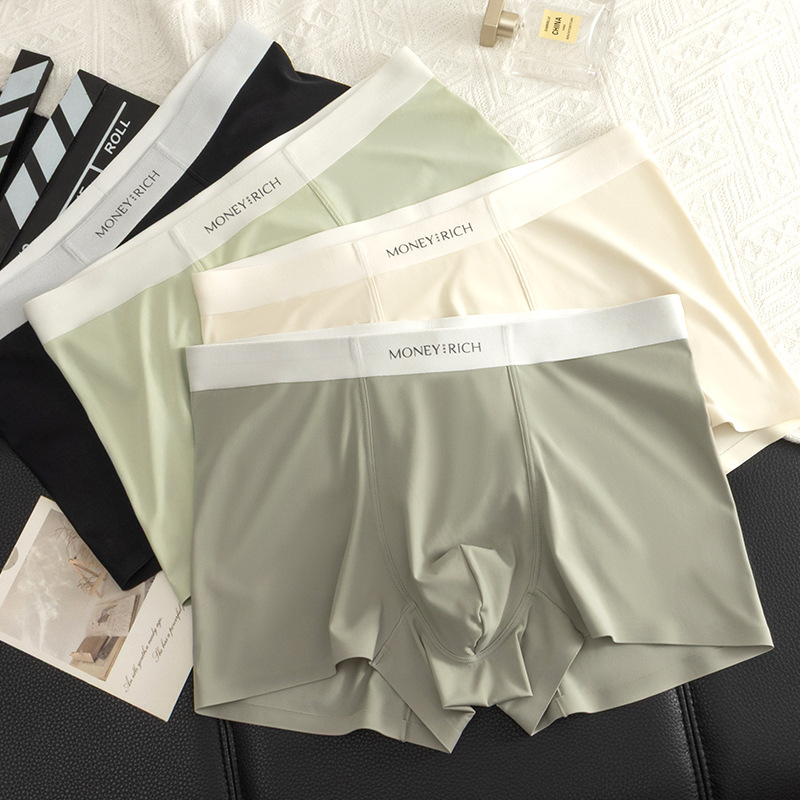 Férfi seamless boxer briefs – lélegző, antibakteriális, nylon kötött anyag, ágyéki bélés regenerált cellulóz rosttal, középmagas derék