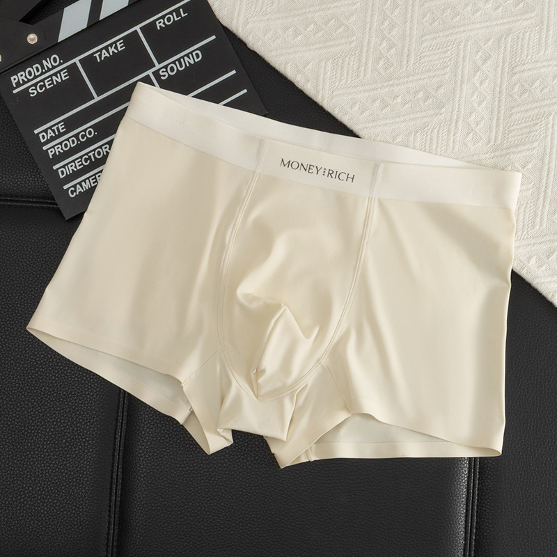 Férfi seamless boxer briefs – lélegző, antibakteriális, nylon kötött anyag, ágyéki bélés regenerált cellulóz rosttal, középmagas derék