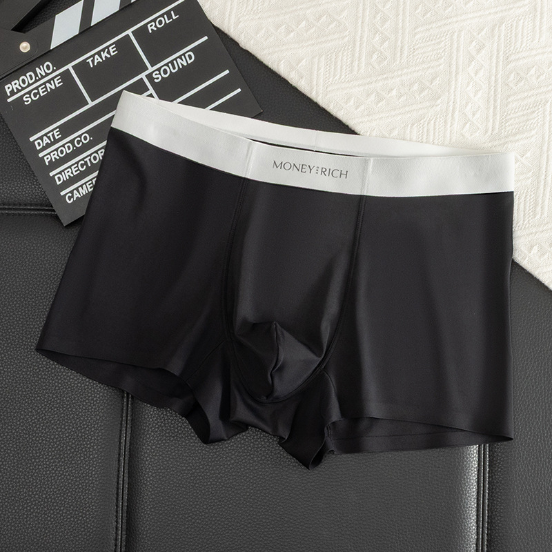 Férfi seamless boxer briefs – lélegző, antibakteriális, nylon kötött anyag, ágyéki bélés regenerált cellulóz rosttal, középmagas derék