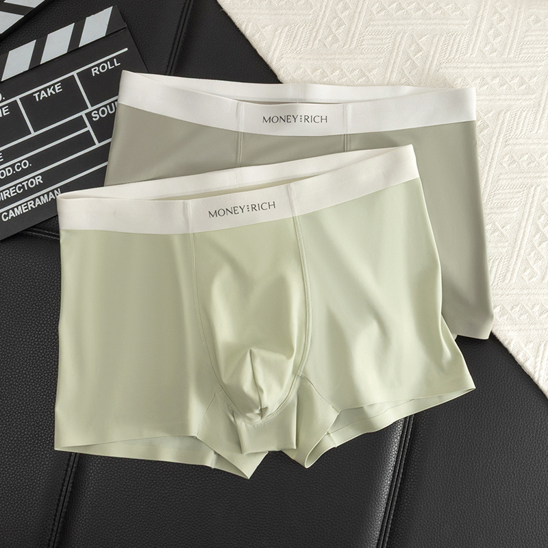 Férfi seamless boxer briefs – lélegző, antibakteriális, nylon kötött anyag, ágyéki bélés regenerált cellulóz rosttal, középmagas derék