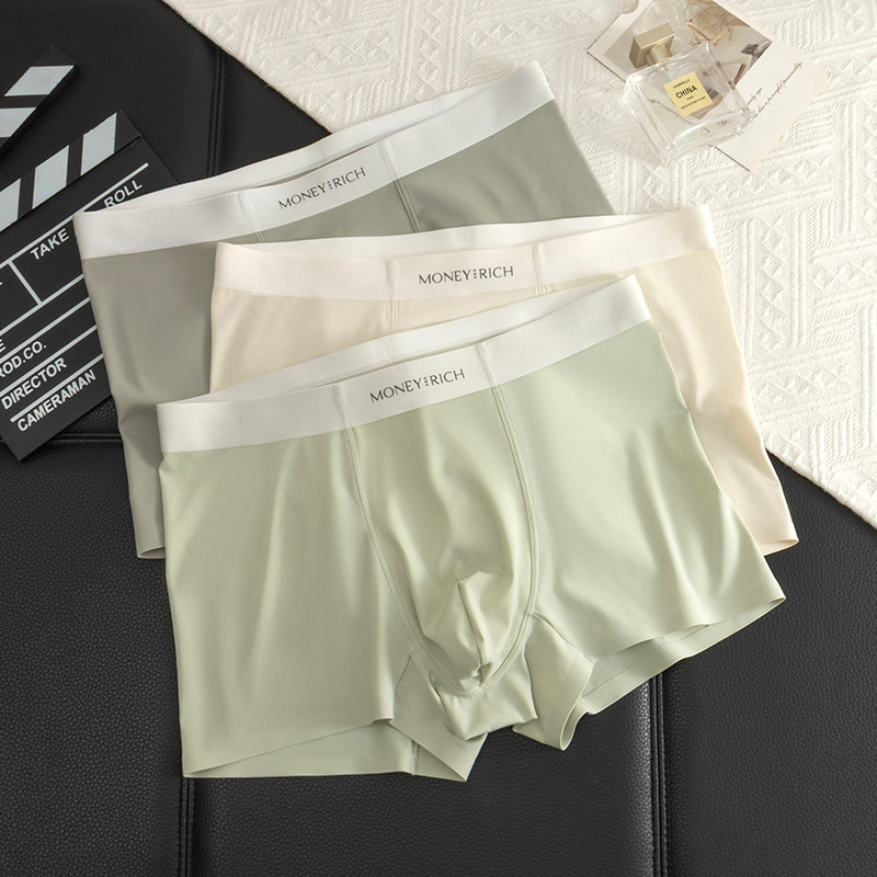 Férfi seamless boxer briefs – lélegző, antibakteriális, nylon kötött anyag, ágyéki bélés regenerált cellulóz rosttal, középmagas derék