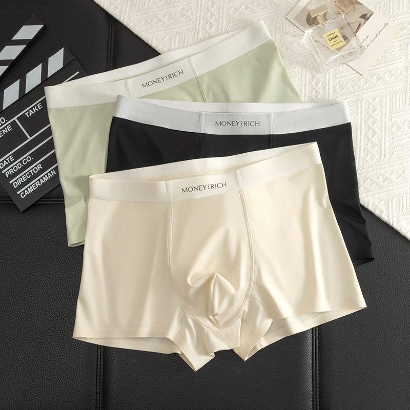 Férfi seamless boxer briefs – lélegző, antibakteriális, nylon kötött anyag, ágyéki bélés regenerált cellulóz rosttal, középmagas derék