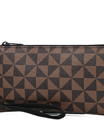 Ženska PU clutch torba s horizontalnim kvadratnim oblikom, zatvarač; unutarnji džepovi: džep na zatvarač, džep za telefon, džep za dokumente; podstava od poliestera; marka Lingzhi Kangaroo; proljeće 2025