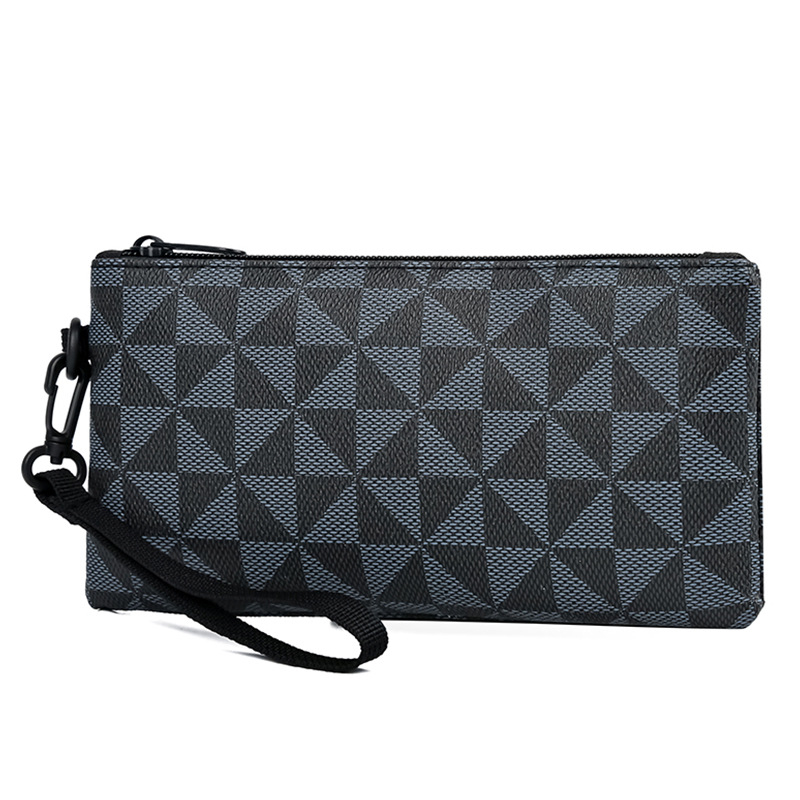 Ženska PU clutch torba s horizontalnim kvadratnim oblikom, zatvarač; unutarnji džepovi: džep na zatvarač, džep za telefon, džep za dokumente; podstava od poliestera; marka Lingzhi Kangaroo; proljeće 2025
