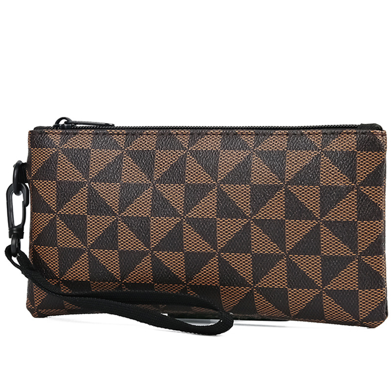 Ženska PU clutch torba s horizontalnim kvadratnim oblikom, zatvarač; unutarnji džepovi: džep na zatvarač, džep za telefon, džep za dokumente; podstava od poliestera; marka Lingzhi Kangaroo; proljeće 2025