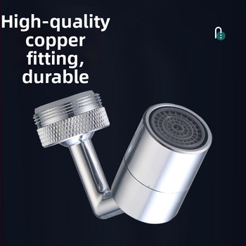 Kuchynská výstreková hlava s univerzálnou tryskou, vonkajšie predĺženie, otáčanie v tvare L 720°, meď, elektrolytická úprava, jednoduchá montáž skrutkou, ovládanie jednou rukou