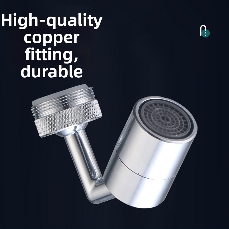 Kuchynská výstreková hlava s univerzálnou tryskou, vonkajšie predĺženie, otáčanie v tvare L 720°, meď, elektrolytická úprava, jednoduchá montáž skrutkou, ovládanie jednou rukou