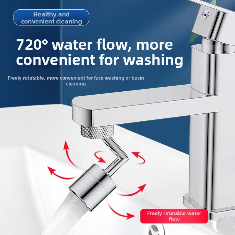 Kuchynská výstreková hlava s univerzálnou tryskou, vonkajšie predĺženie, otáčanie v tvare L 720°, meď, elektrolytická úprava, jednoduchá montáž skrutkou, ovládanie jednou rukou