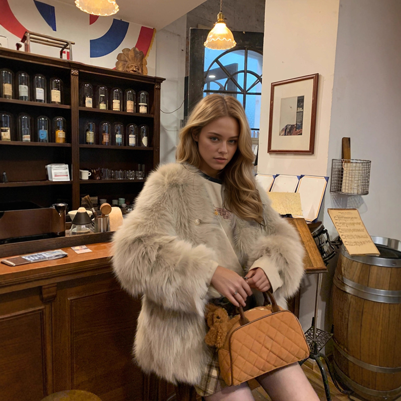 Ženska jakna s V izrezom, poliester tkanina, srednja duljina, dugi rukavi, elegantan gradski stil