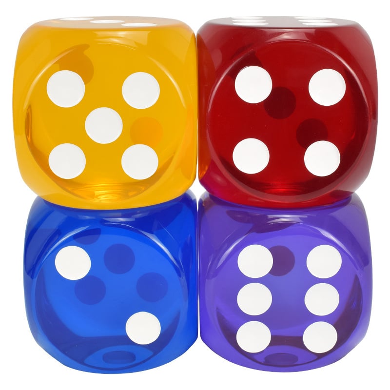 Ζάρια Royal Saint, ρητίνη, 6 όψεις, προσαρμόσιμα; σετ 1000 για σκάκι και παιχνίδια καρτών.