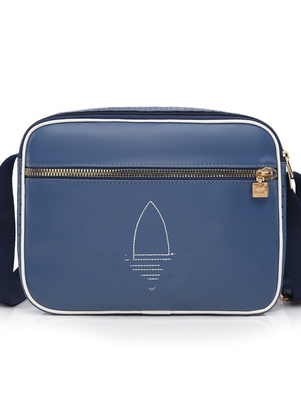 Muška PU crossbody torba, gradski stil, prozračna, uzorak s slovima, podstava od poliester, za poslovna putovanja