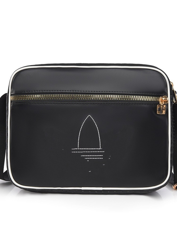 Muška PU crossbody torba, gradski stil, prozračna, uzorak s slovima, podstava od poliester, za poslovna putovanja